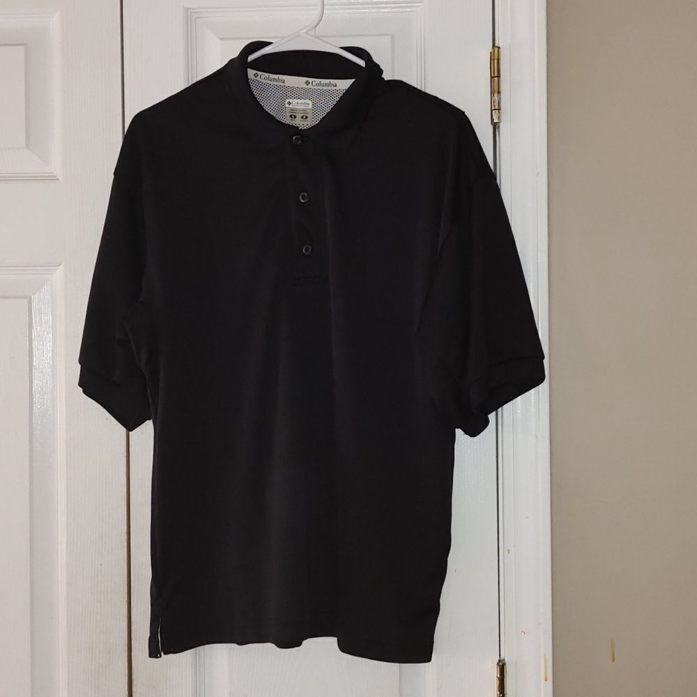 Columbia black PFG professional fishing gear  polo shirt  Sz S